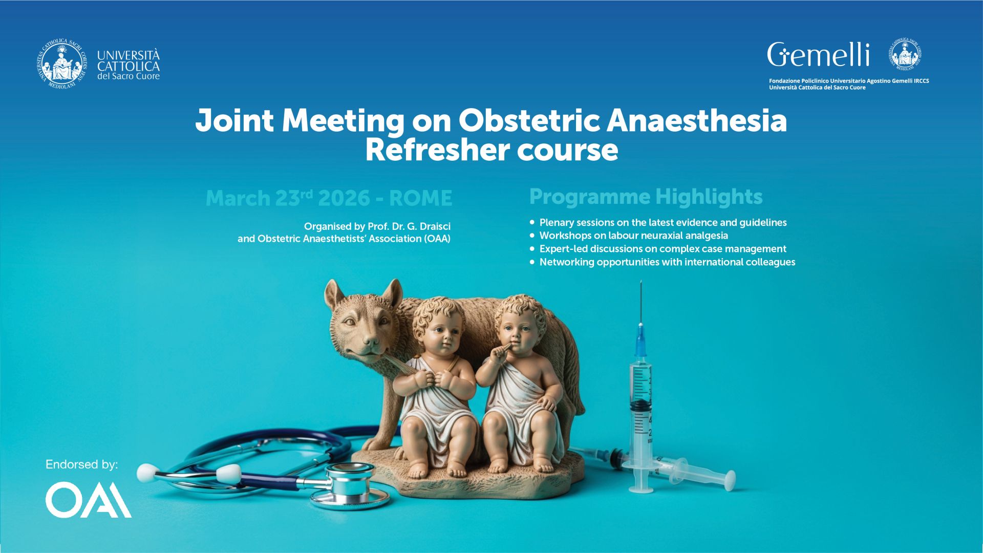 Joint meeting on Obstetric Anaesthesia Refresher course 